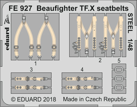 Eduard FE927 1:48 Bristol Beaufighter TF.X seatbelts STEEL