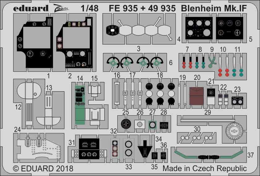 Eduard FE935 1:48 Bristol Blenheim Mk.IF