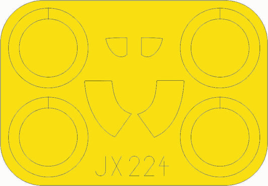 Eduard JX224 1:32 Polikarpov I-16 type 29 windscreen and wheel paint masks