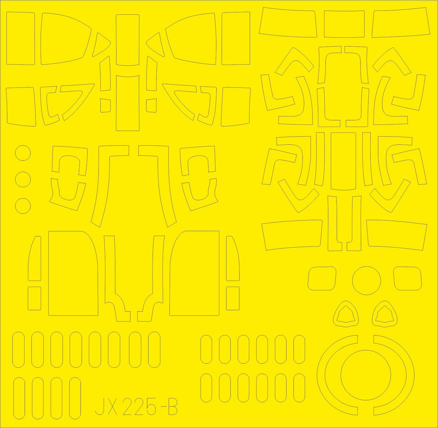 Eduard JX225 1:32 Avro Lancaster B Mk.I canopy and wheel paint masks