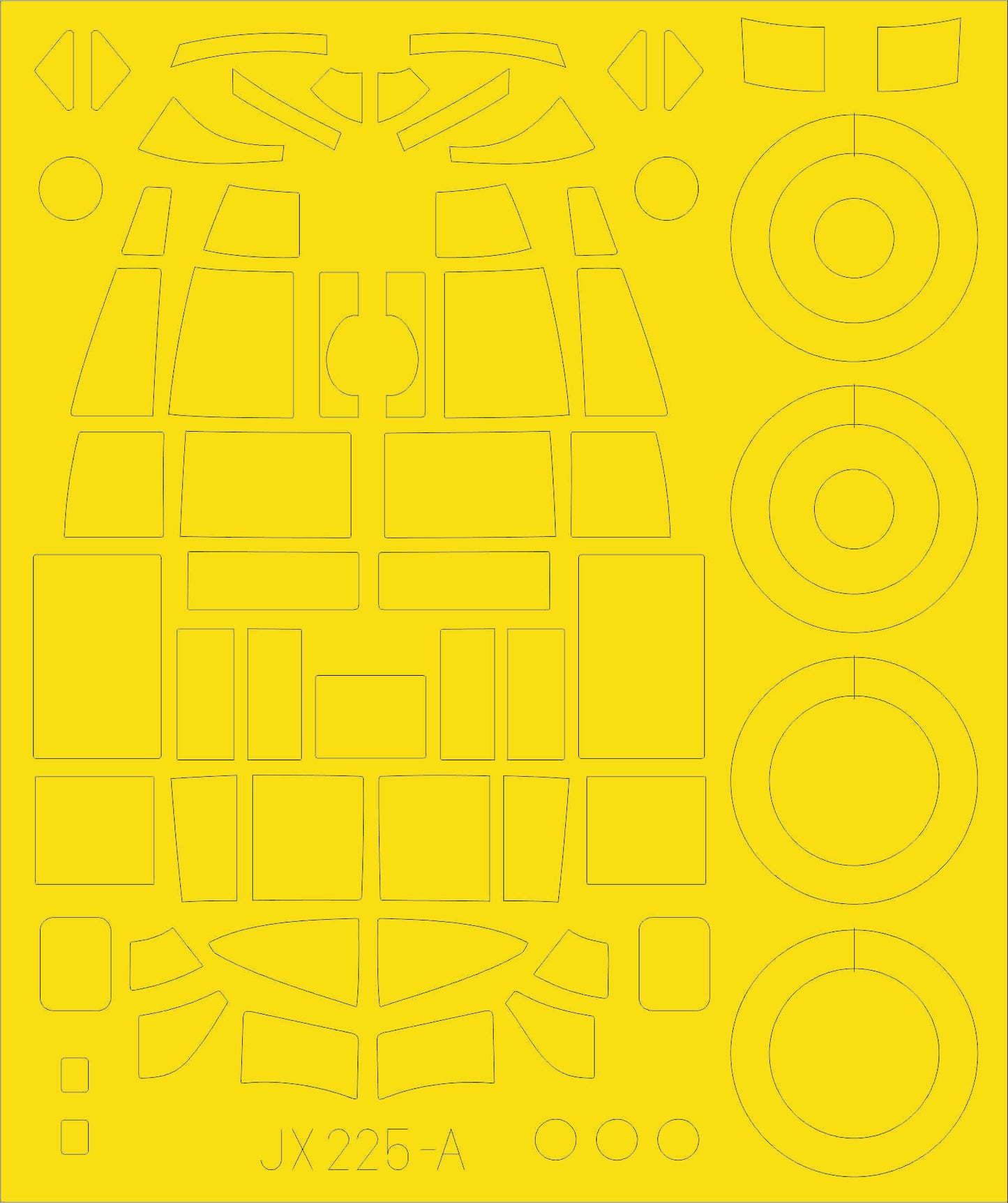 Eduard JX225 1:32 Avro Lancaster B Mk.I canopy and wheel paint masks