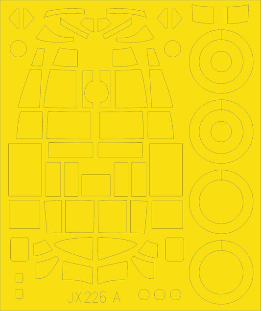 Eduard JX225 1:32 Avro Lancaster B Mk.I canopy and wheel paint masks