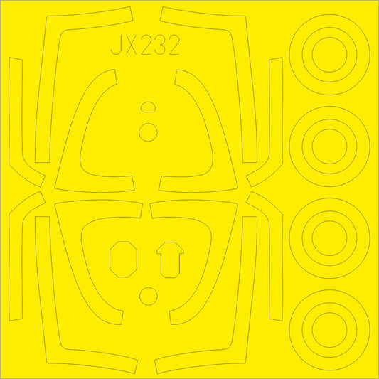 Eduard JX232 1:32 Boeing F/A-18E Super Hornet TFace (interior and exterior canopy masks)
