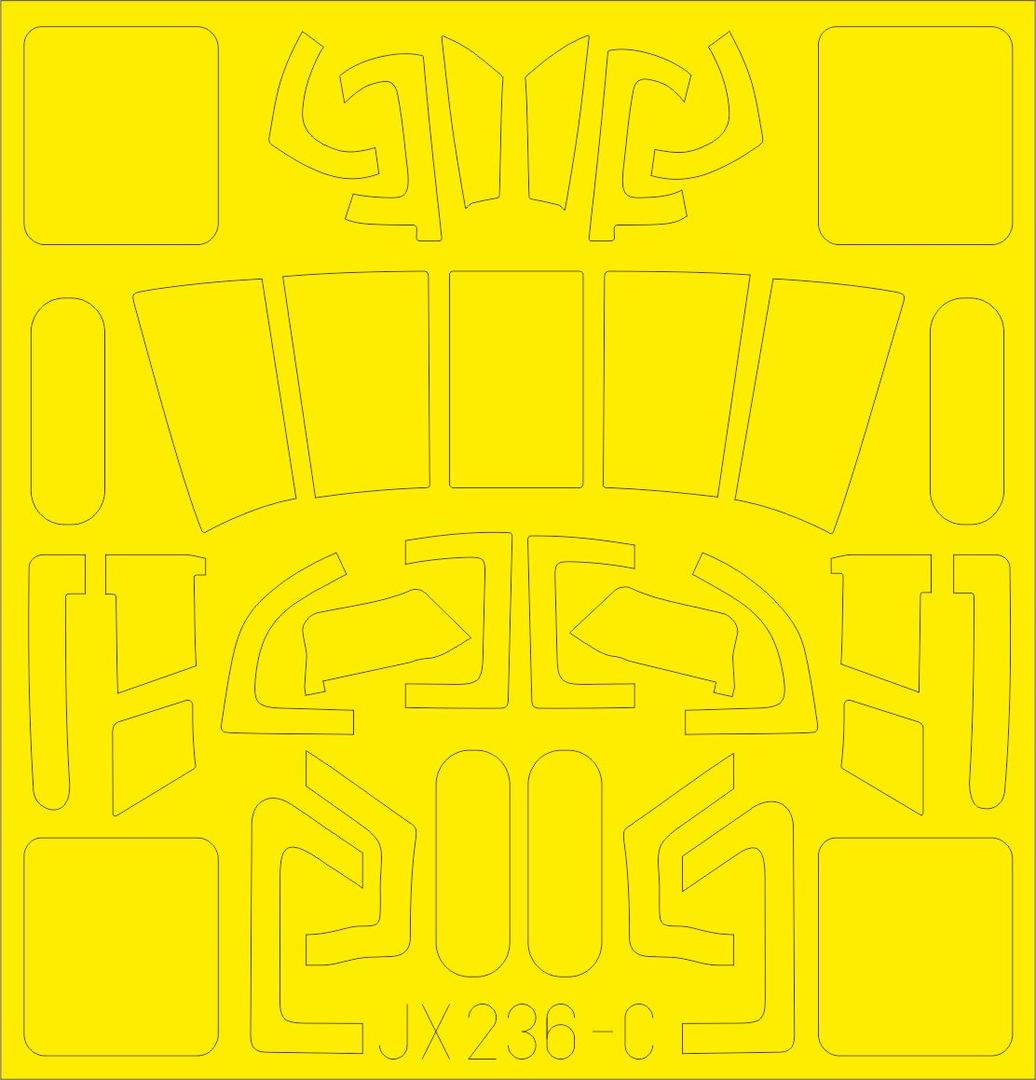 Eduard JX236 1:35 Sikorsky MH-60L TFace (interior and exterior canopy masks)