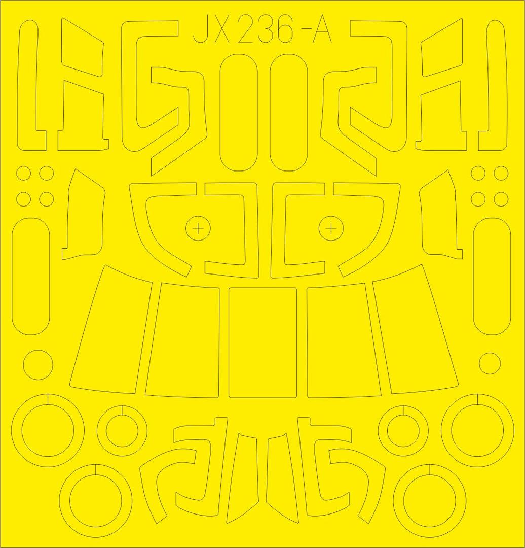Eduard JX236 1:35 Sikorsky MH-60L TFace (interior and exterior canopy masks)