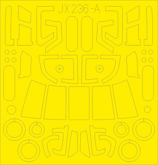 Eduard JX236 1:35 Sikorsky MH-60L TFace (interior and exterior canopy masks)