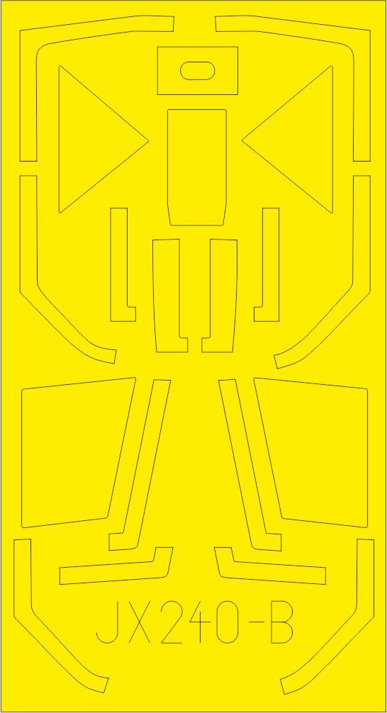 Eduard JX240 1:32 Focke-Wulf Fw-190A-8/R2 TFace (interior and exterior canopy masks)