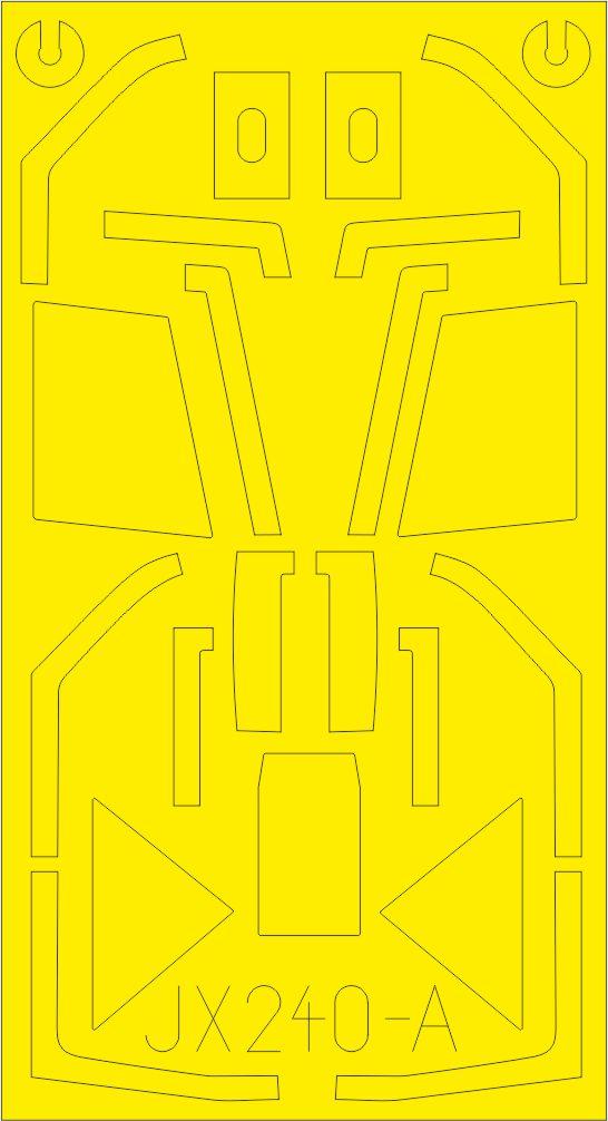Eduard JX240 1:32 Focke-Wulf Fw-190A-8/R2 TFace (interior and exterior canopy masks)