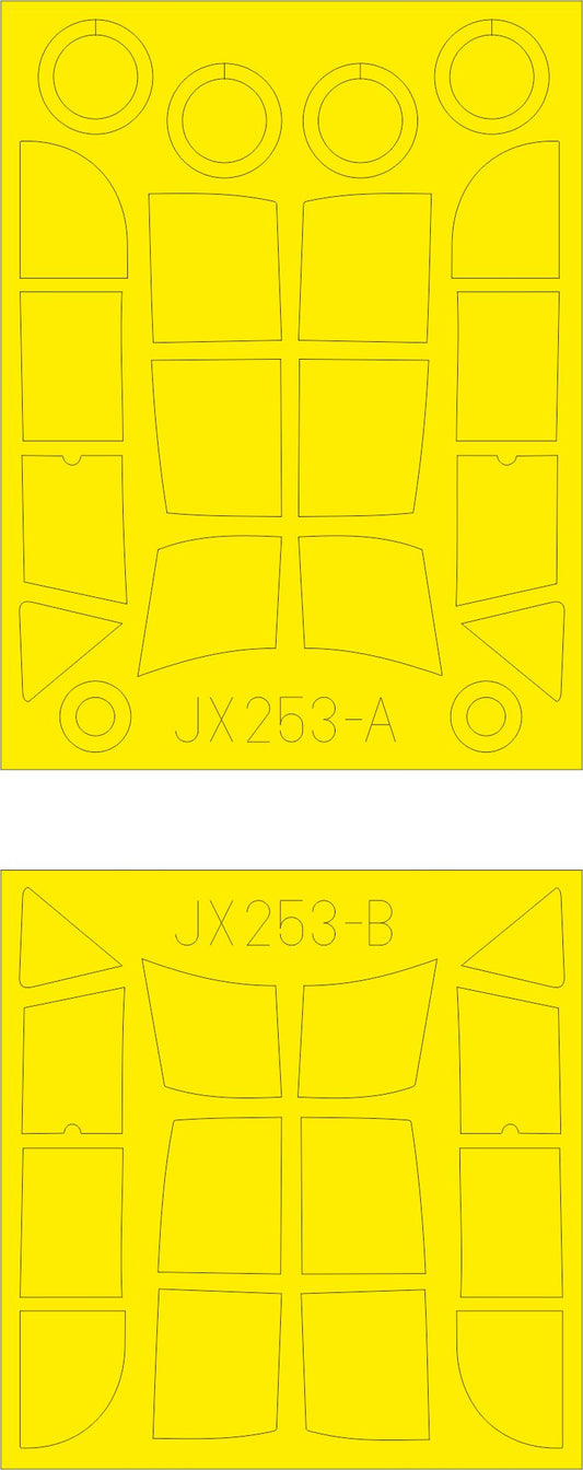 Eduard JX253 1:32 Messerschmitt Bf-108 Taifun TFace (interior and exterior canopy masks)