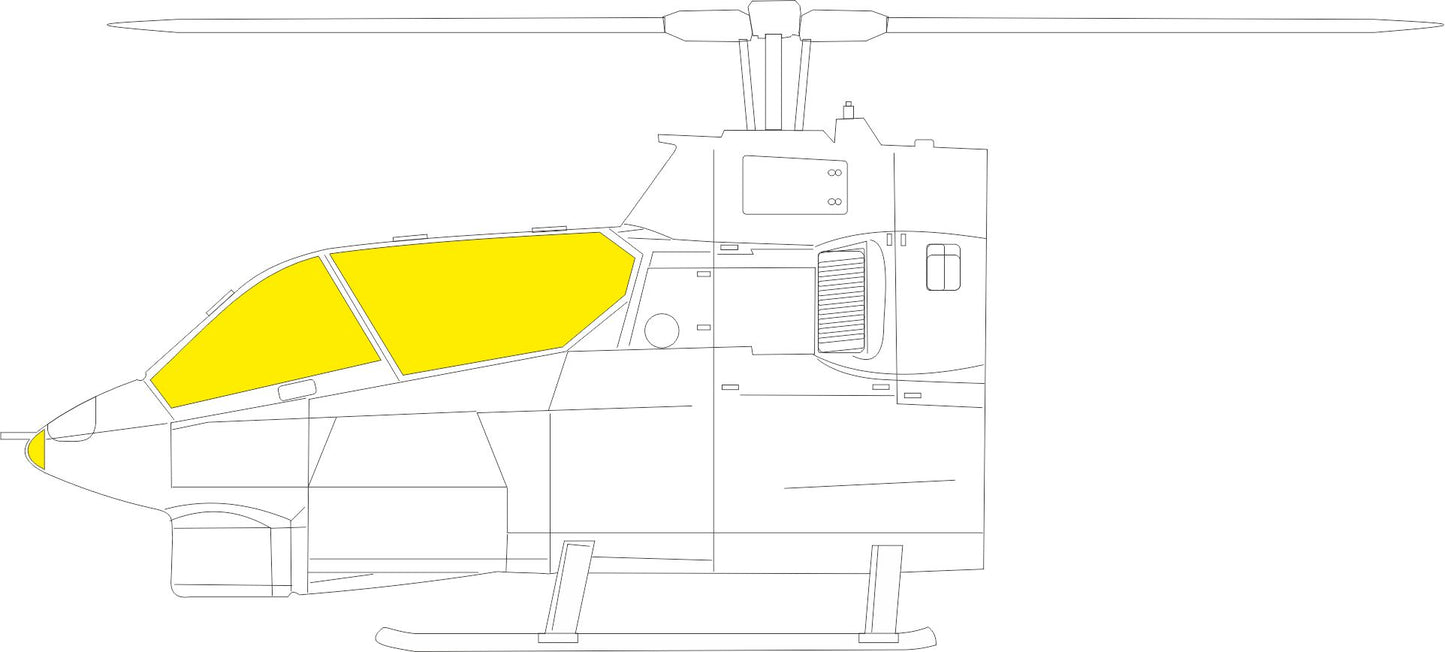 Eduard JX280 1:32 Bell AH-1G Cobra TFace (interior and exterior canopy masks)
