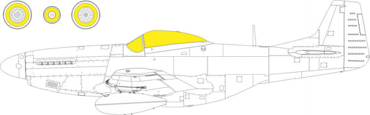 Eduard JX284 1:32 P-51D Mustang TFace (interior and exterior canopy masks)