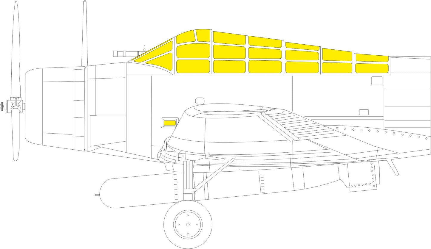 Eduard JX317 1:32 TBD-1 Devastator TFace canopy frame paint mask (inside & outside)