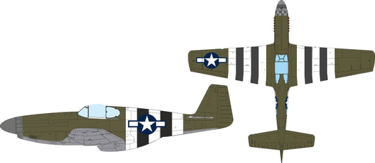 Eduard JX354 1:32 North-American P-51B US National Insignia & D-Day Stripes