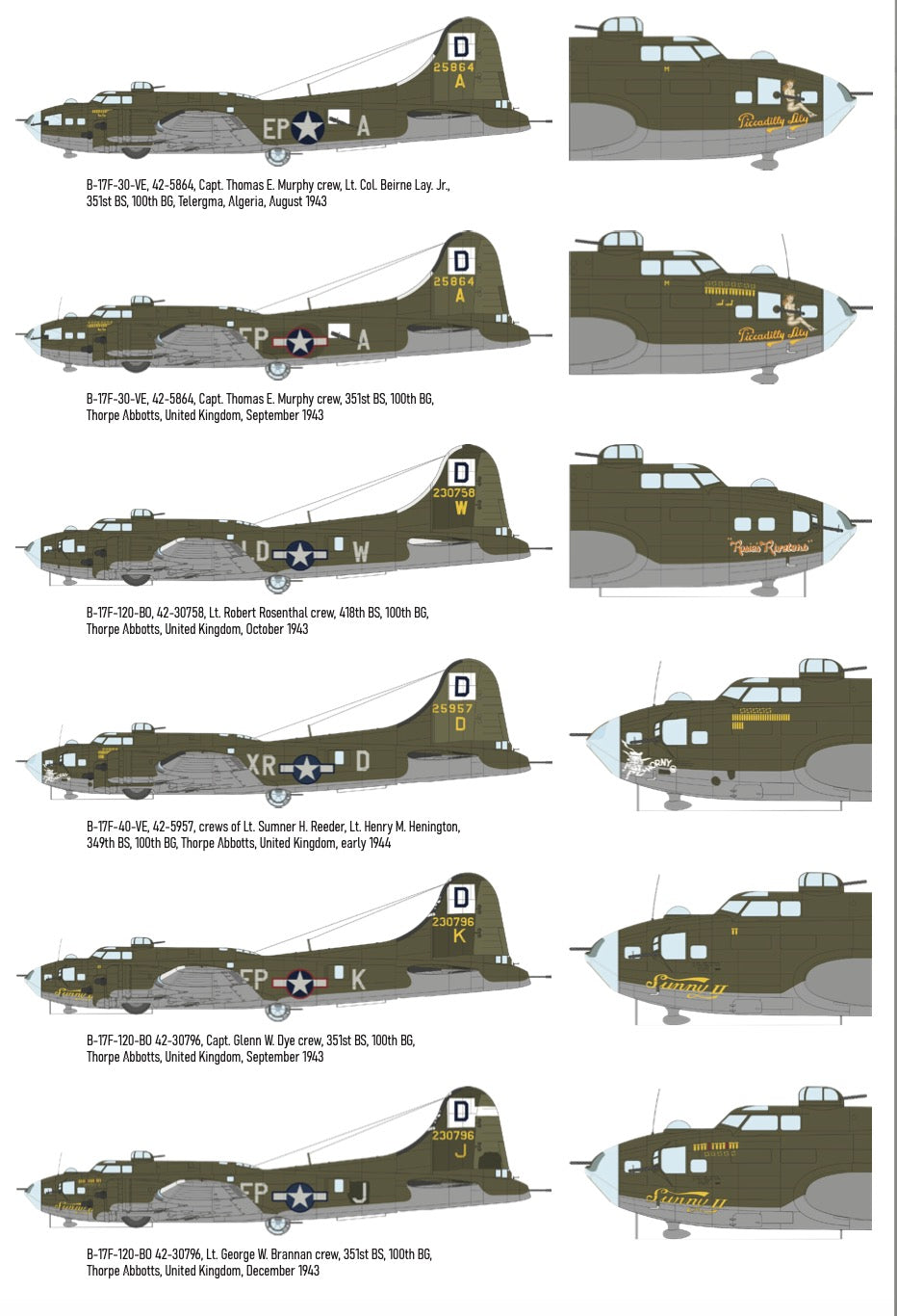 Eduard kits 11183 1:48 Boeing B-17F Flying Fortress The Bloody Hundredth 1943