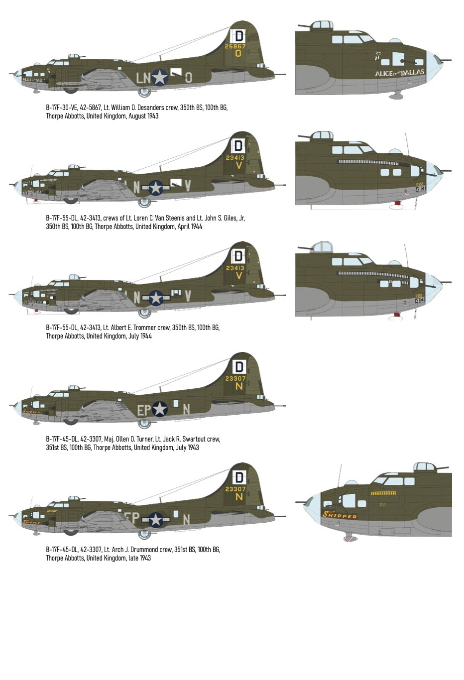 Eduard kits 11183 1:48 Boeing B-17F Flying Fortress The Bloody Hundredth 1943