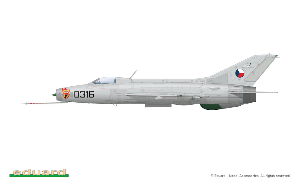 Eduard kits 11190 1:48 EFKA / Mikoyan MiG-21F-13 in Czechoslovak service