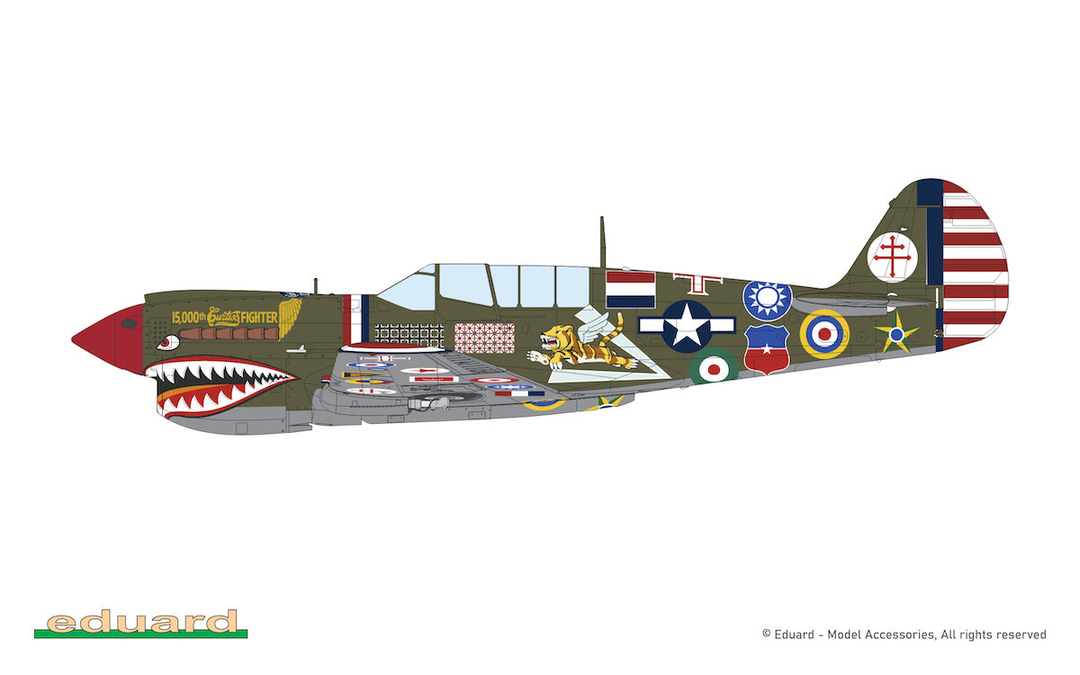 Eduard kits 11193 1:48 15,000th The Limited edition kit of US WWII fighter Curtiss P-40N Warhawk