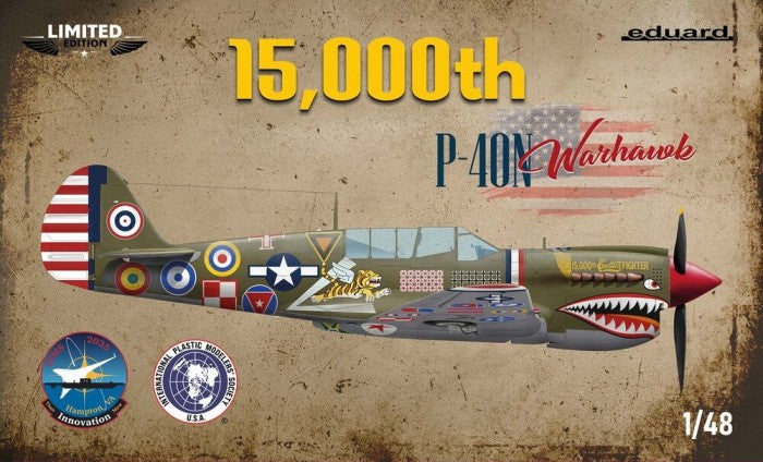 Eduard kits 11193 1:48 15,000th The Limited edition kit of US WWII fighter Curtiss P-40N Warhawk