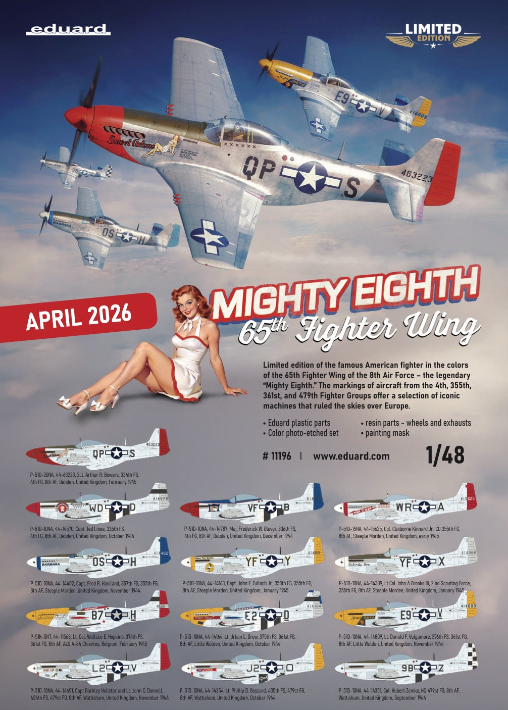 Eduard kits 11196 1:48 MIGHTY EIGHT: 65th Fighter Wing