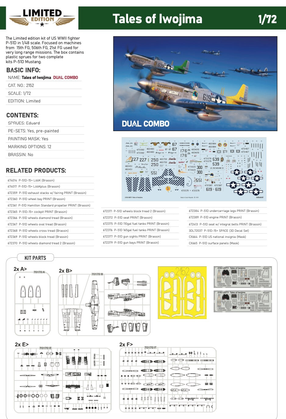 Eduard kits 2152 1:72 Tales of Iwo Jima DUAL COMBO