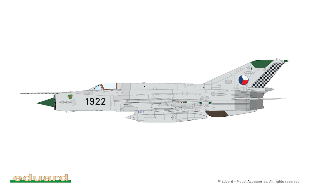 Eduard kits 2156 1:72 ERKA / Mikoyan MiG-21R Czechoslovakia