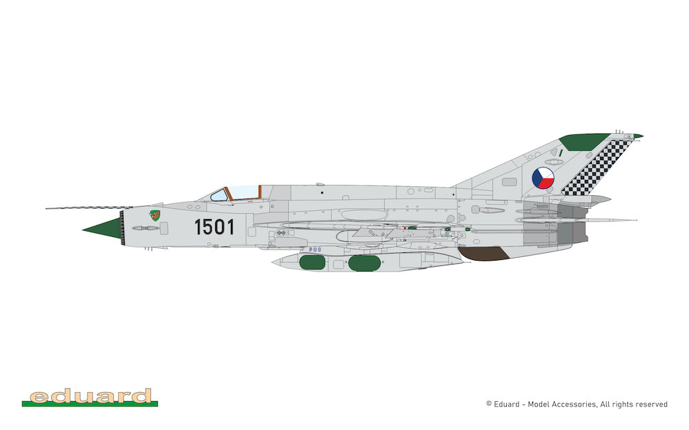 Eduard kits 2156 1:72 ERKA / Mikoyan MiG-21R Czechoslovakia