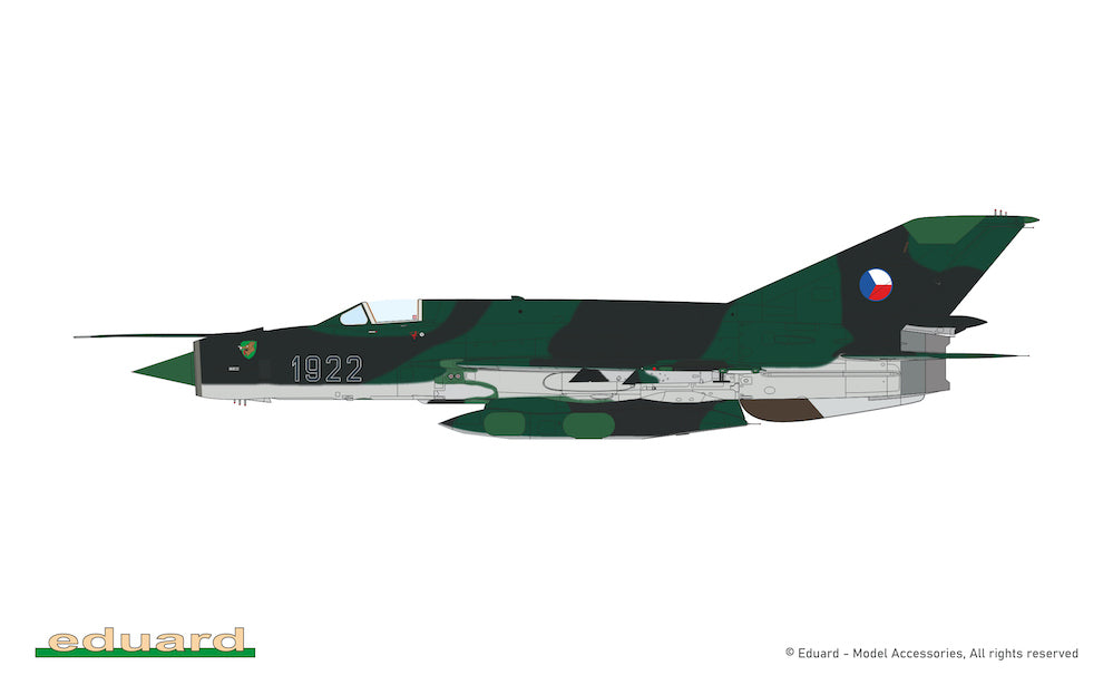 Eduard kits 2156 1:72 ERKA / Mikoyan MiG-21R Czechoslovakia