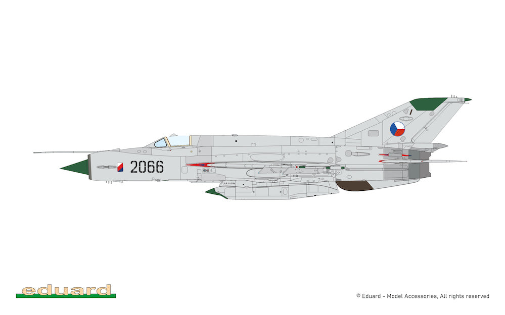 Eduard kits 2156 1:72 ERKA / Mikoyan MiG-21R Czechoslovakia