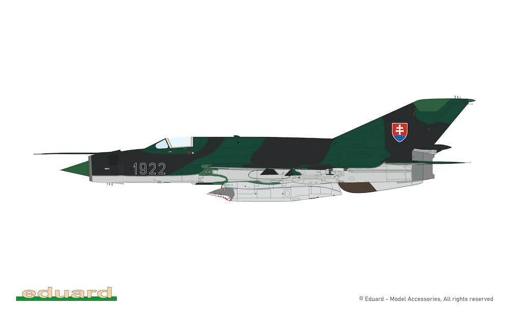 Eduard kits 2156 1:72 ERKA / Mikoyan MiG-21R Czechoslovakia