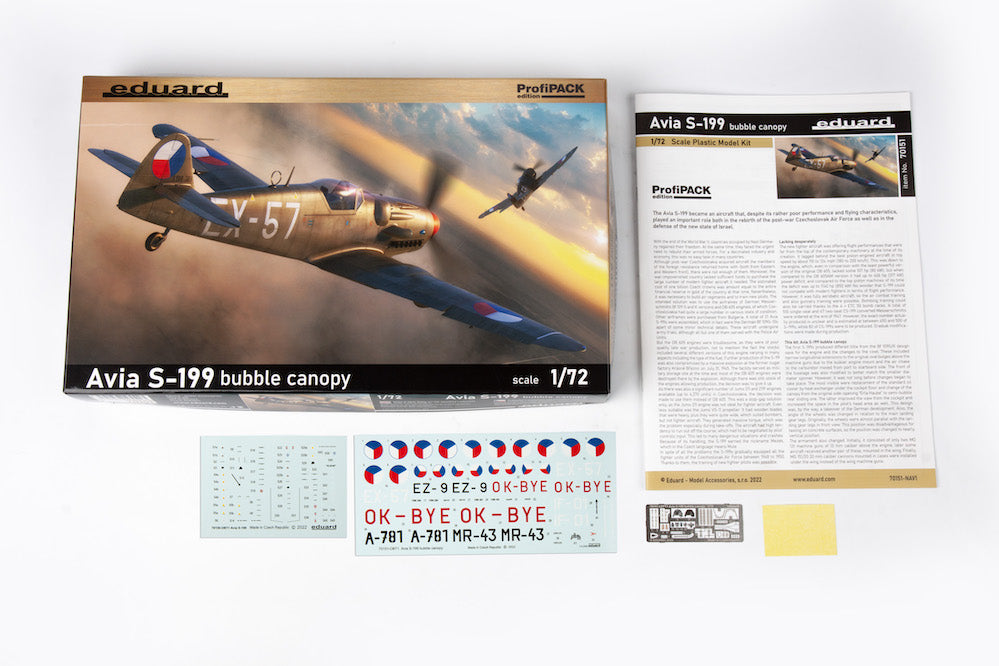 Eduard kits 70151 1:72 Avia S-199 bubble canopy ProfiPACK edition