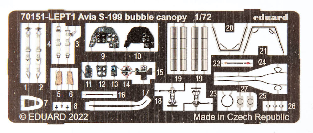 Eduard kits 70151 1:72 Avia S-199 bubble canopy ProfiPACK edition