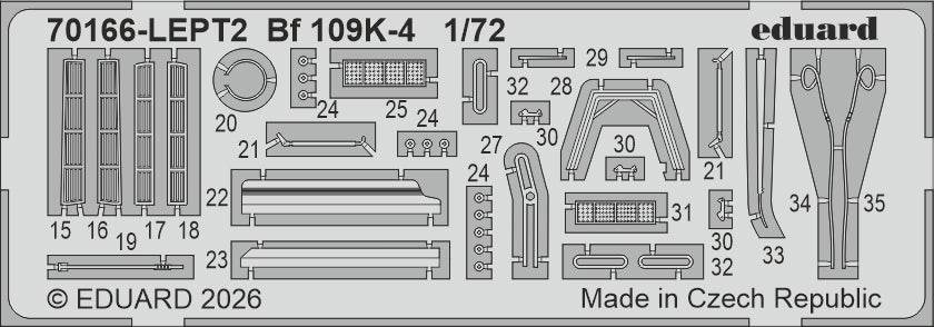 Eduard kits 70166 1:72 Messerschmitt Bf-109K-4 The ProfiPACK edition kit