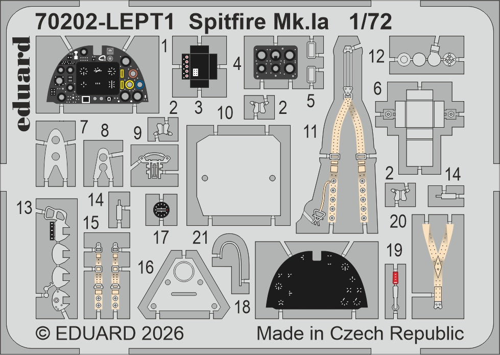 Eduard kits 70202 1:72 Supermarine Spitfire Mk.Ia The ProfiPACK edition