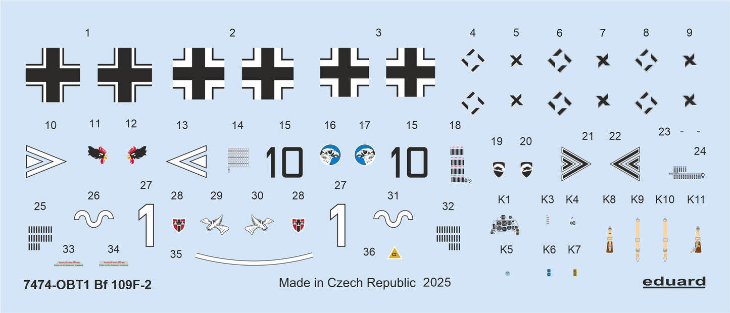 Eduard kits 7474 1:72 Messerschmitt Bf-109F-2