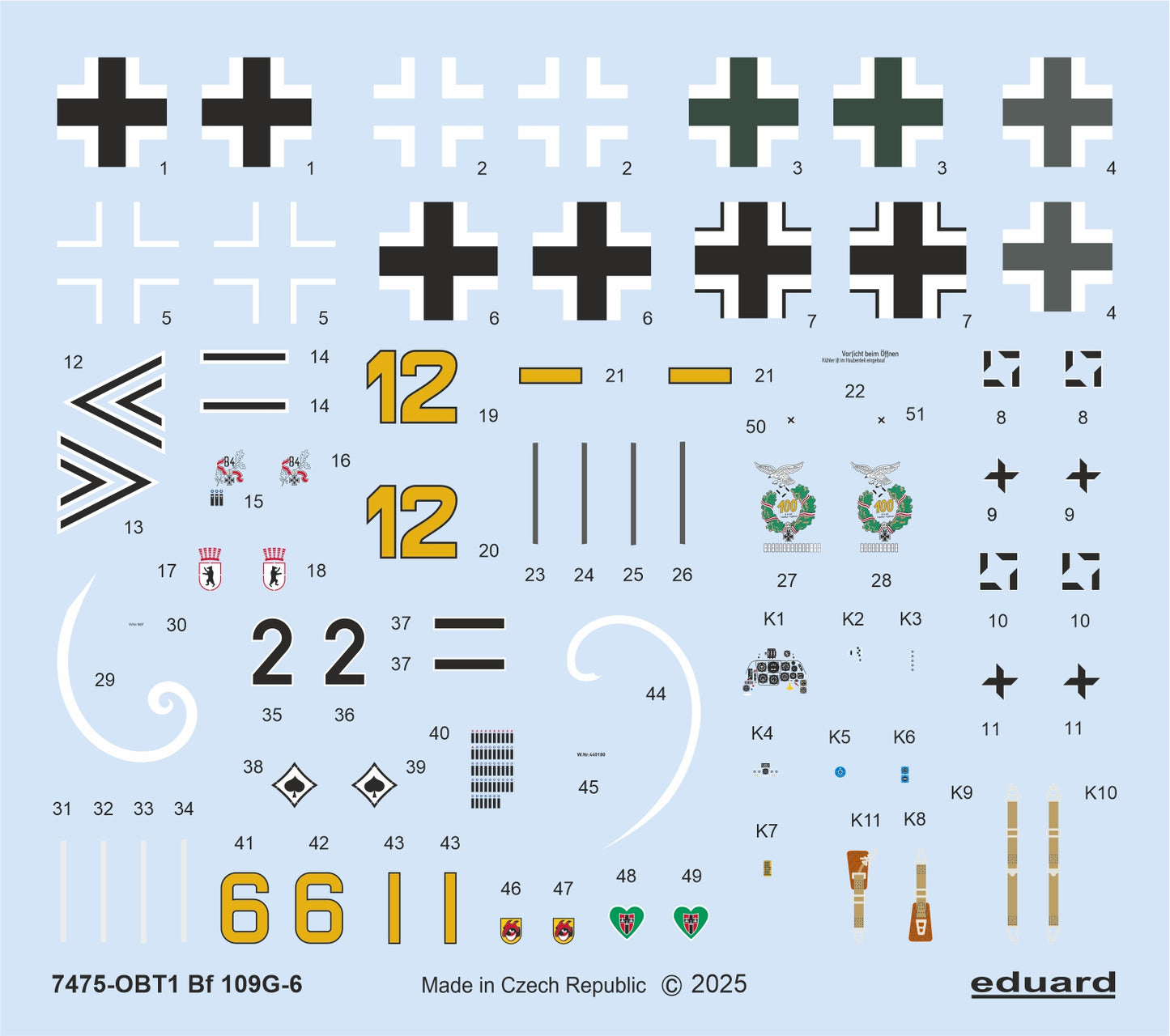 Eduard kits 7475 1:72 Messerschmitt Bf-109G-6