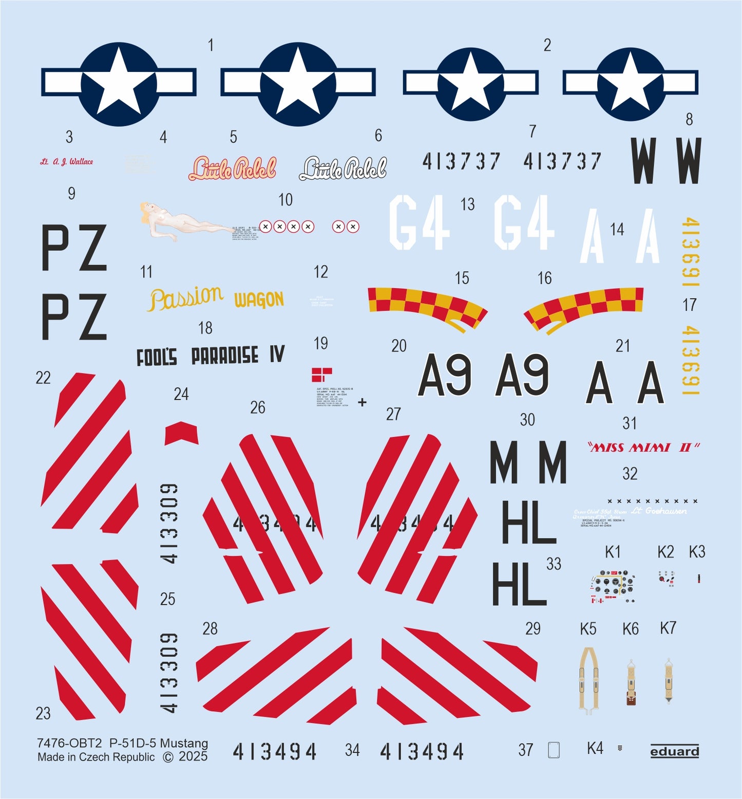 Eduard kits 7476 1:72 North-American P-51D-5 Mustang The Weekend edition