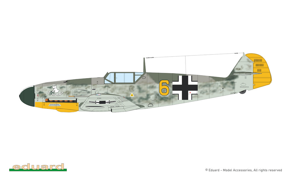 Eduard kits 7478 1:72 Messerschmitt Bf-109F-4 The Weekend edition kit of German WWII fighter plane Bf 109F-4 in 1/72 scale.- plastic parts: Eduard - marking options: 4 - decals: Eduard - PE parts: no - painting mask: no - resin parts: noCOL ABf 109F-4/Z,
