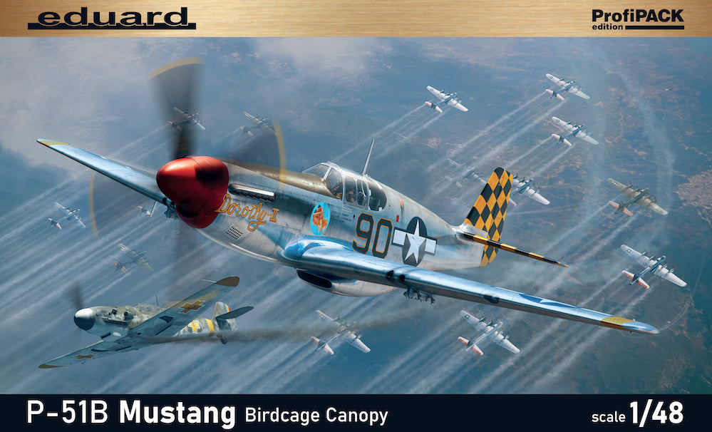 Eduard kits 82107 1:48 P-51B Mustang Birdcage canopy ProfiPACK edition