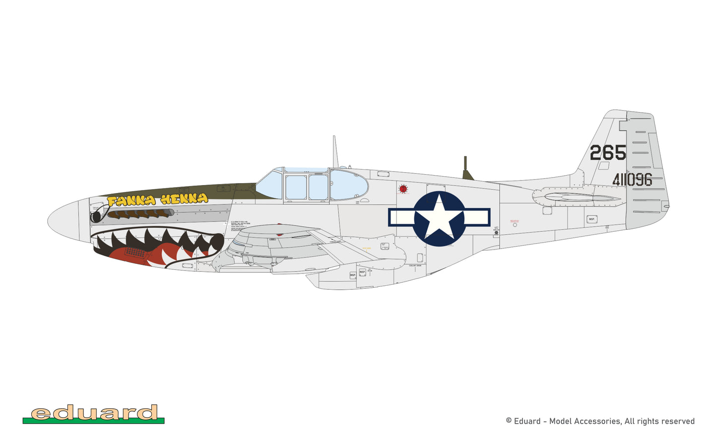 Eduard kits 82108 1:48 North-American P-51B/C Mustang with dorsal fin