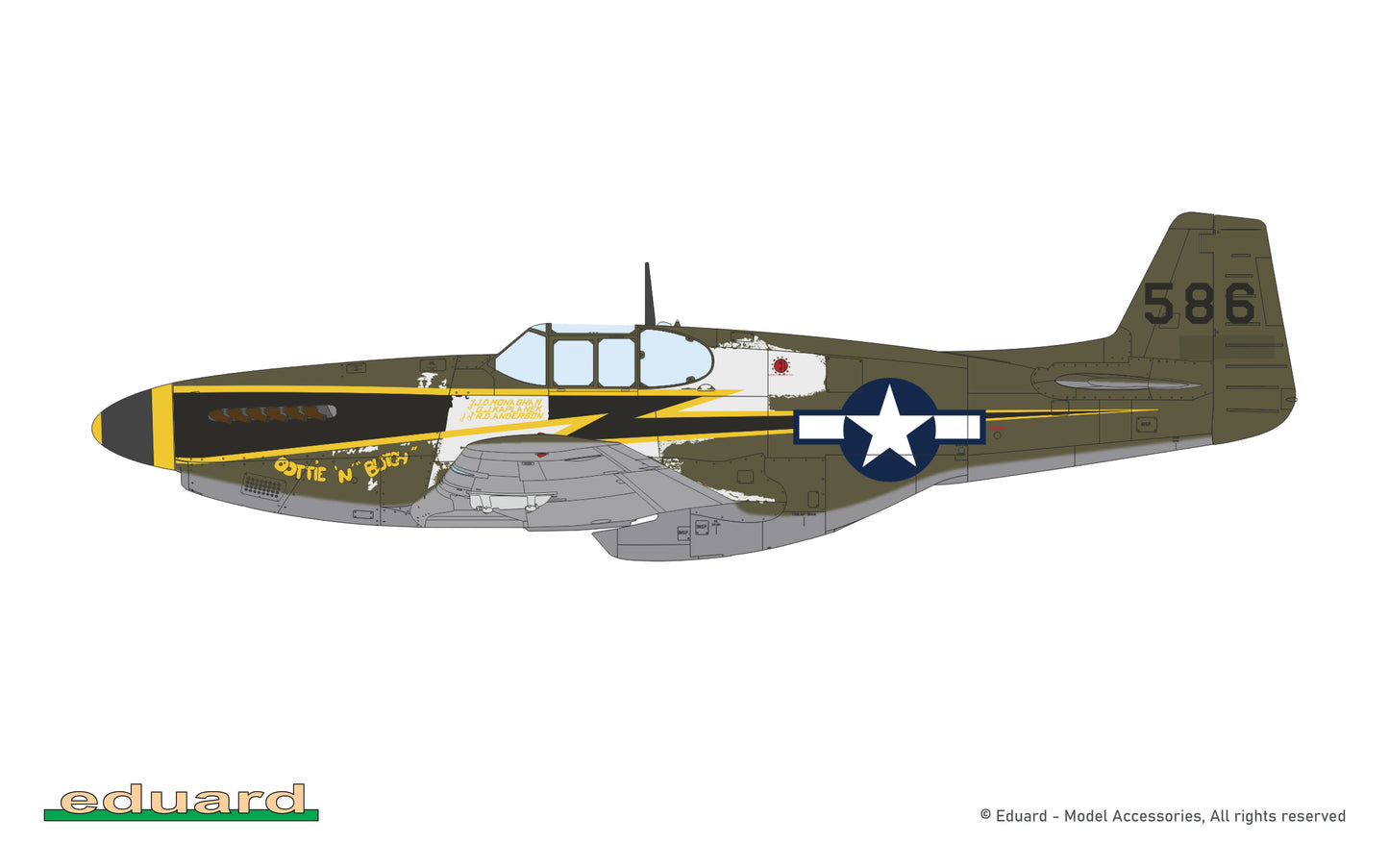 Eduard kits 82108 1:48 North-American P-51B/C Mustang with dorsal fin