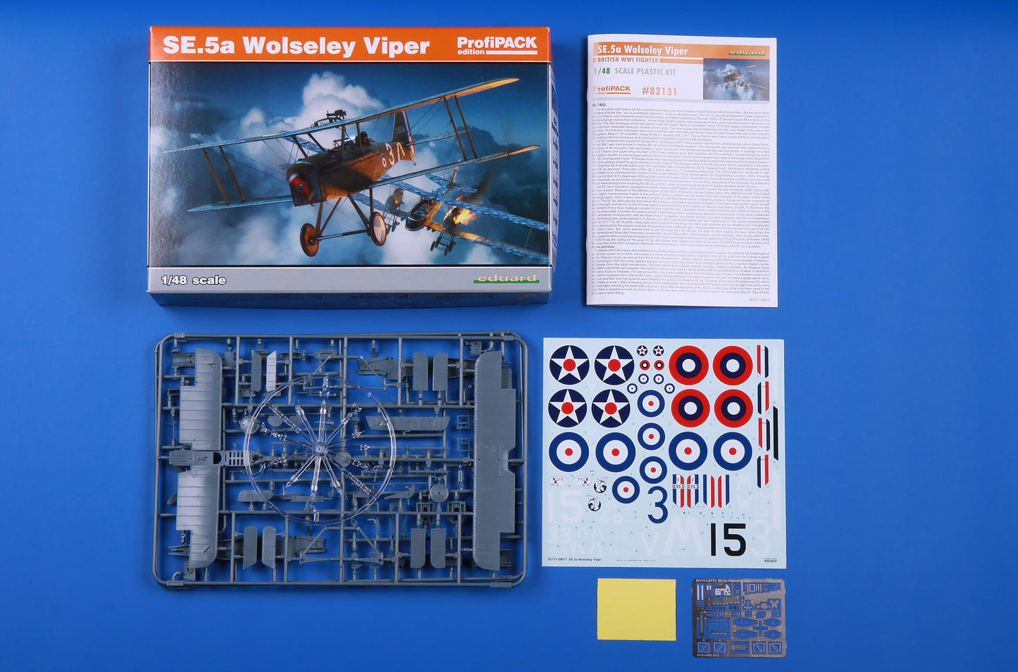 Eduard kits 82131 1:48 Royal_Aircraft_Factory S.E.5a Wolseley Viper Profipack