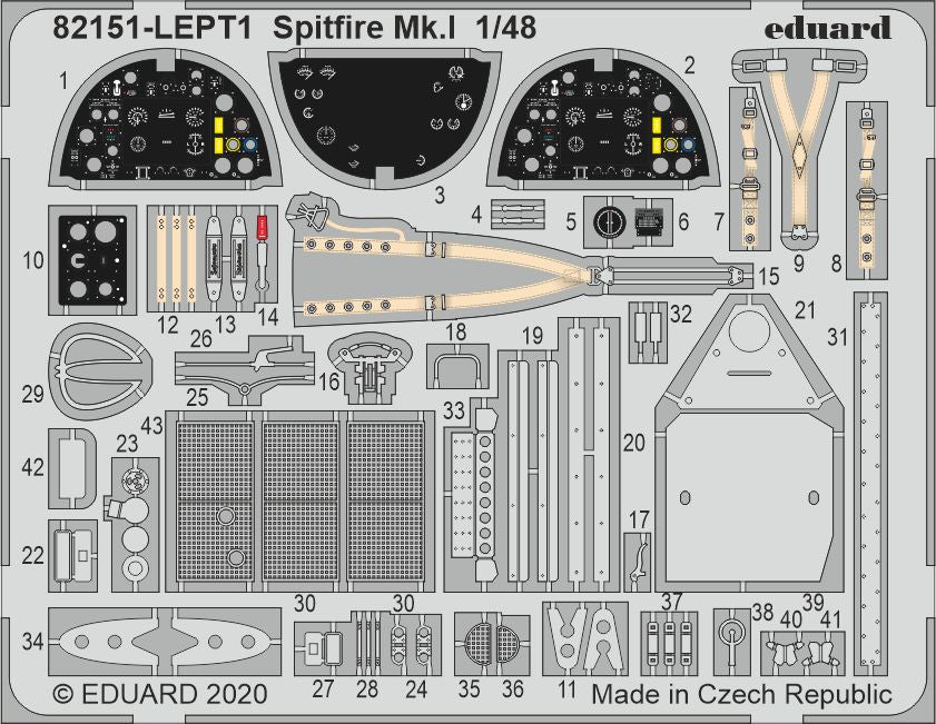 Eduard kits 82151 1:48 Supermarine Spitfire Mk.Ia - The ProfiPACK Edition