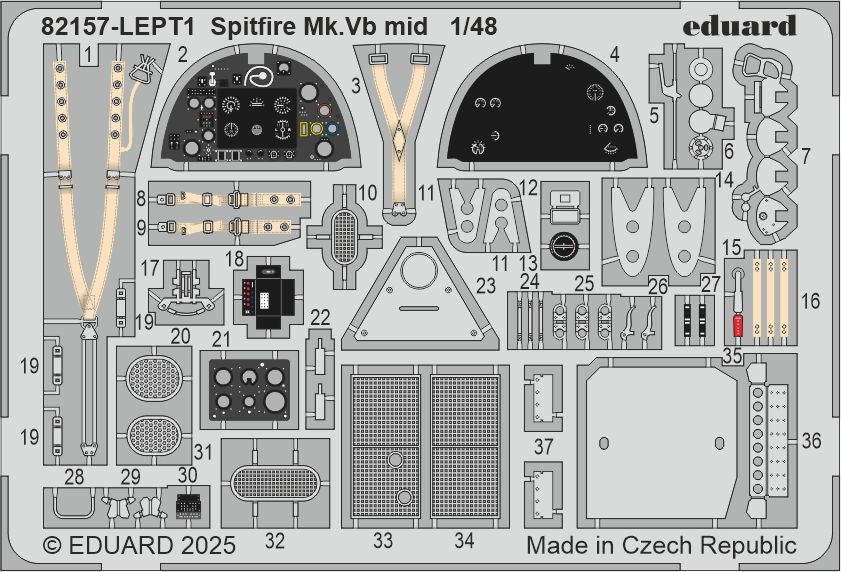 Eduard kits 82157 1:48 Supermarine Spitfire Mk.Vb mid