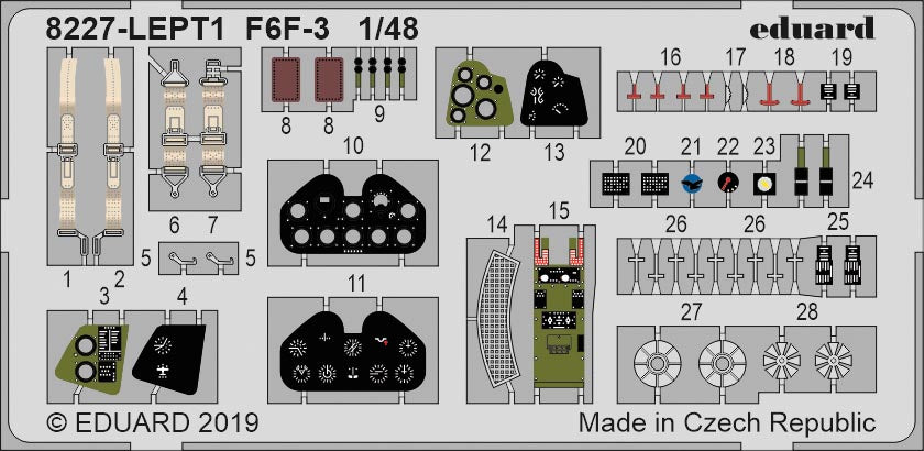Eduard kits 8227 1:48 Grumman F6F-3  ProfiPACK edition