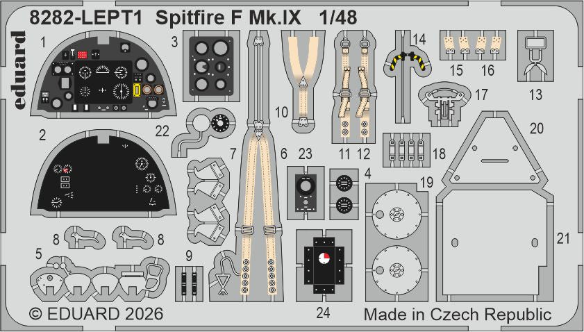 Eduard kits 8282 1:48 Supermarine Spitfire Mk.IXc early version The ProfiPACK edition