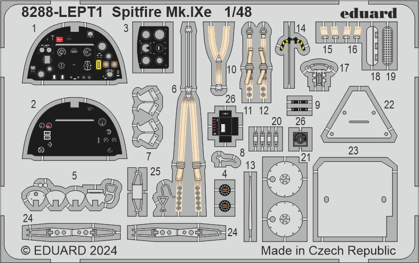 Eduard kits 8288 1:48 Supermarine Spitfire Mk.IXe ProfiPACK edition