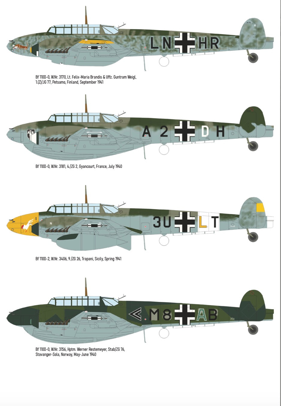 Eduard kits 8409 1:48 Messerschmitt Bf-110D