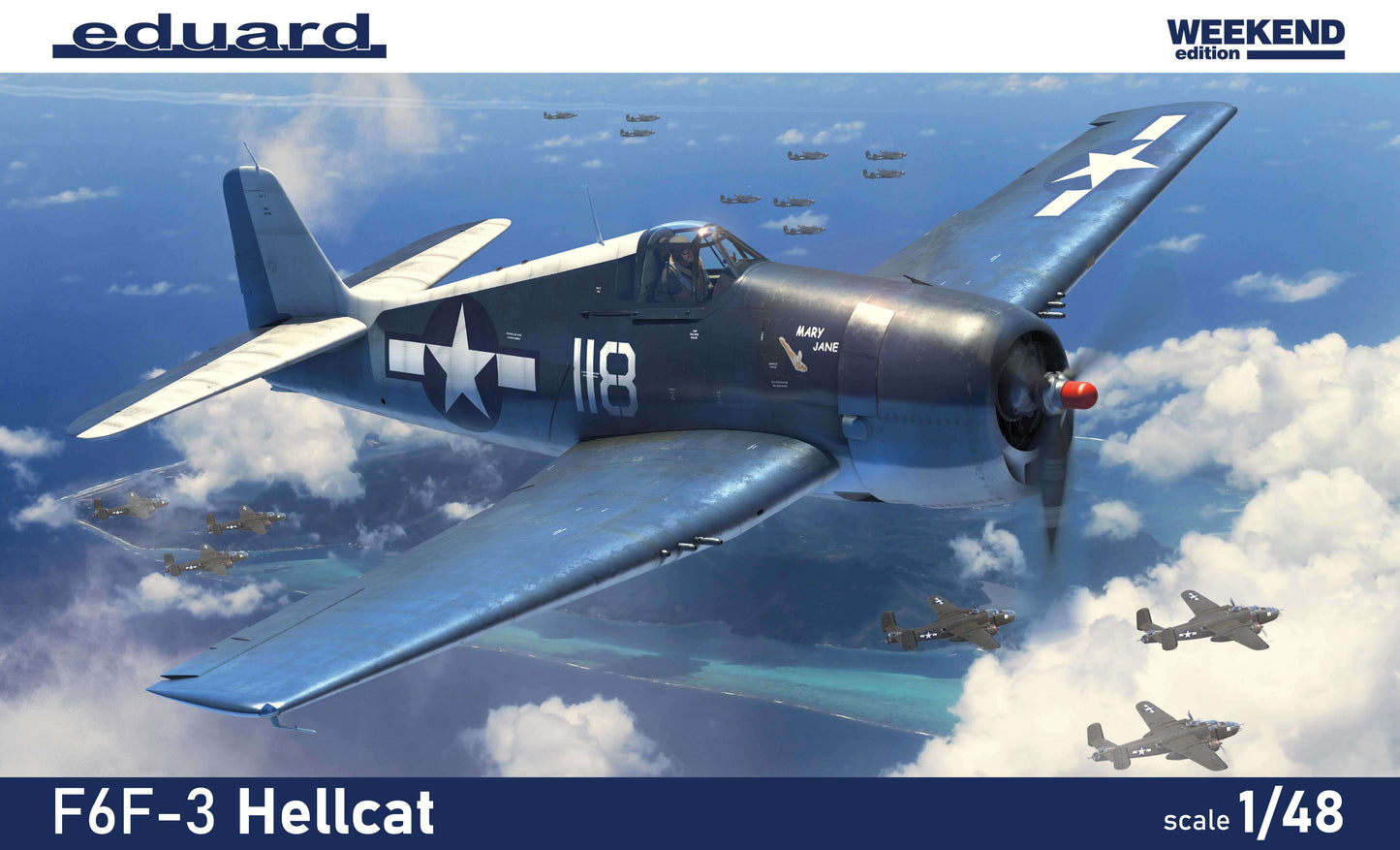 Eduard kits 84194 1:48 Grumman F6F-3 Hellcat Weekend edition