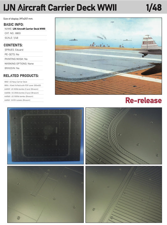 Eduard kits 8803 1:48 IJN Aircraft Carrier Deck section