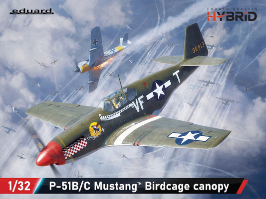Eduard kits 932012 1:32 North-American P-51B/C Mustang Birdcage canopy